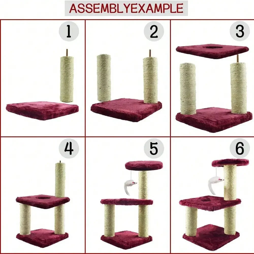 Cat Tree Condo Tower Activity Center with 2 Level Sisal Scratching Posts and Cozy Perches