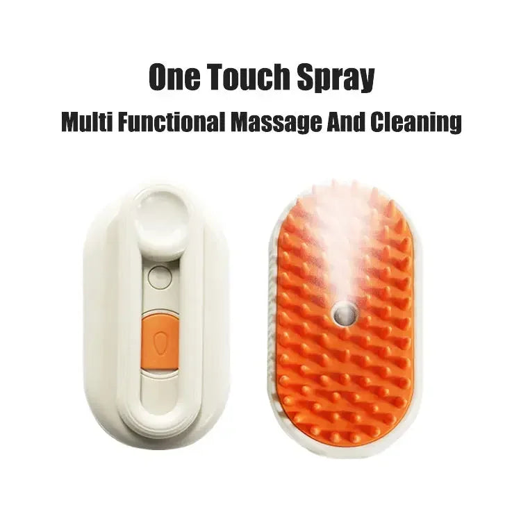 3-in-1 Dog and Cat Electric Brush Cleaning Steam Brush Spray Massage Comb.