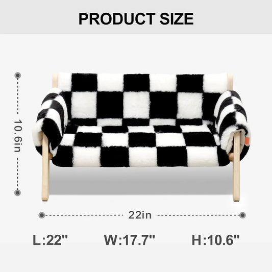 Mewoofun Elevated Cat Couch Bed With Removable Cover