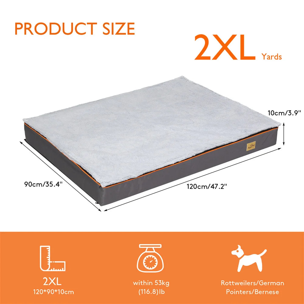 Premium Orthopedic Memory Foam Dog Bed Waterproof Oxford Cloth Available in Multiple Sizes