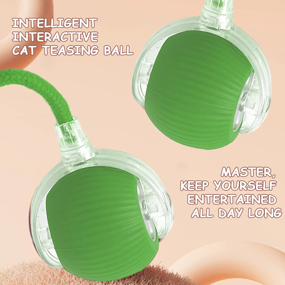 1-6PCS Smart Cat Toy Interactive Electric Cat Ball