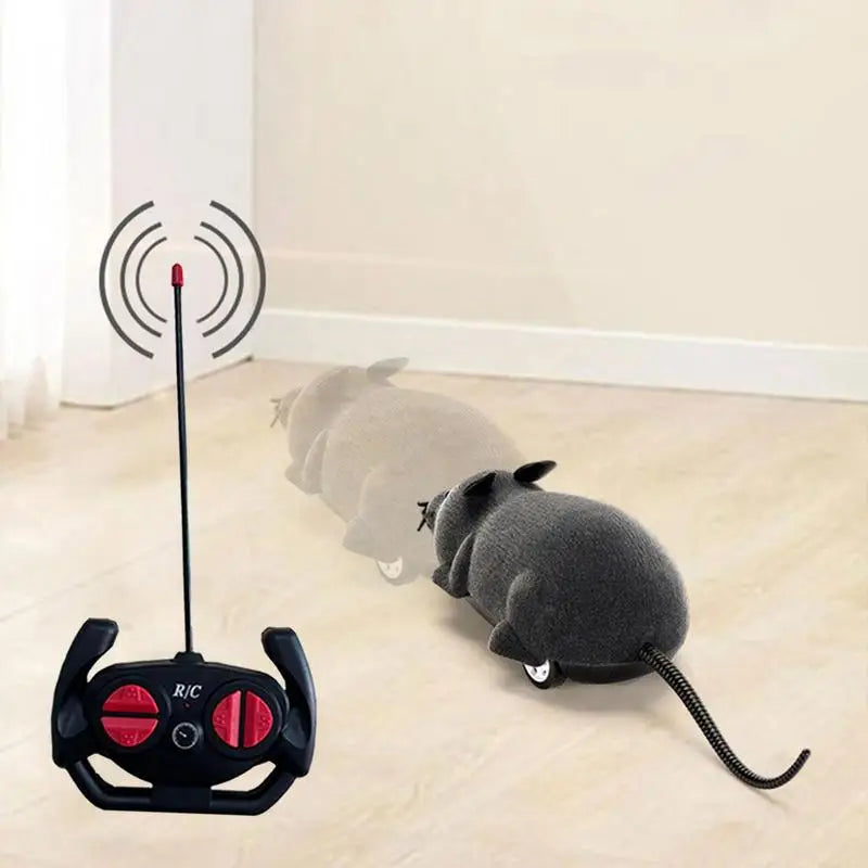 Remote Control Mouse for Cats Battery Powered Squeaky Toy