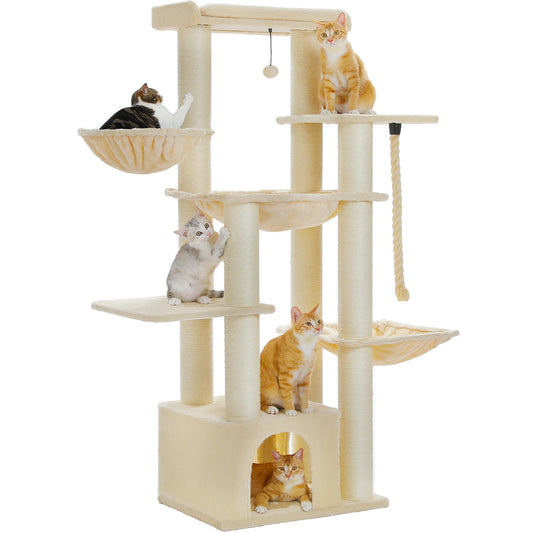 Multi-Level Cat Tree with Scratching Posts