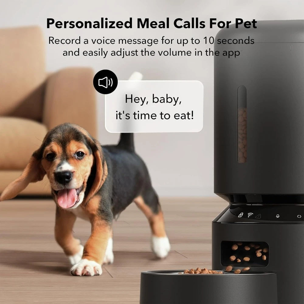 Automatic Cat Feeder 5G WiFi Timed Dog Feeder with Freshness Preservation 5L Capacity and Low Food Sensor