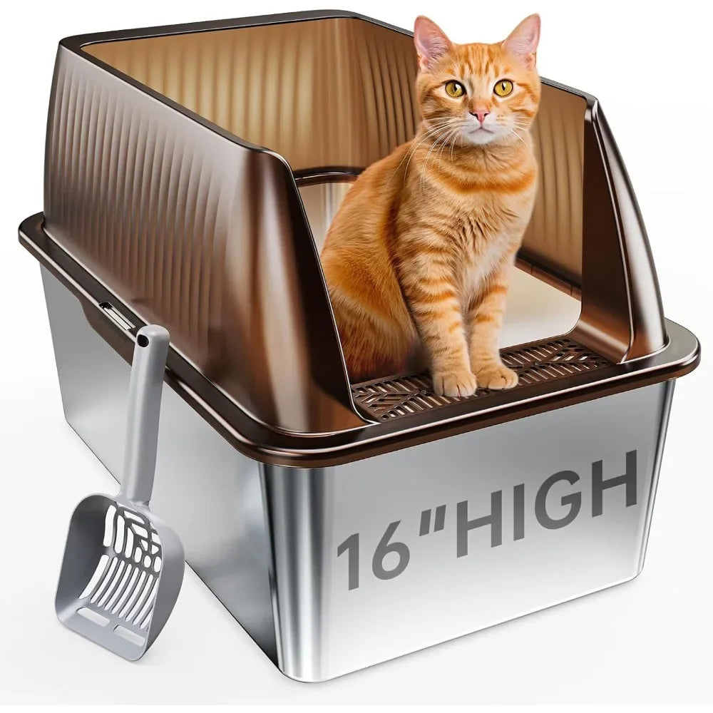 16” XL Stainless Steel Cat Litter Box Enclosure