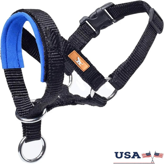 Padded Dog Head Collar Adjustable No Pull Harness