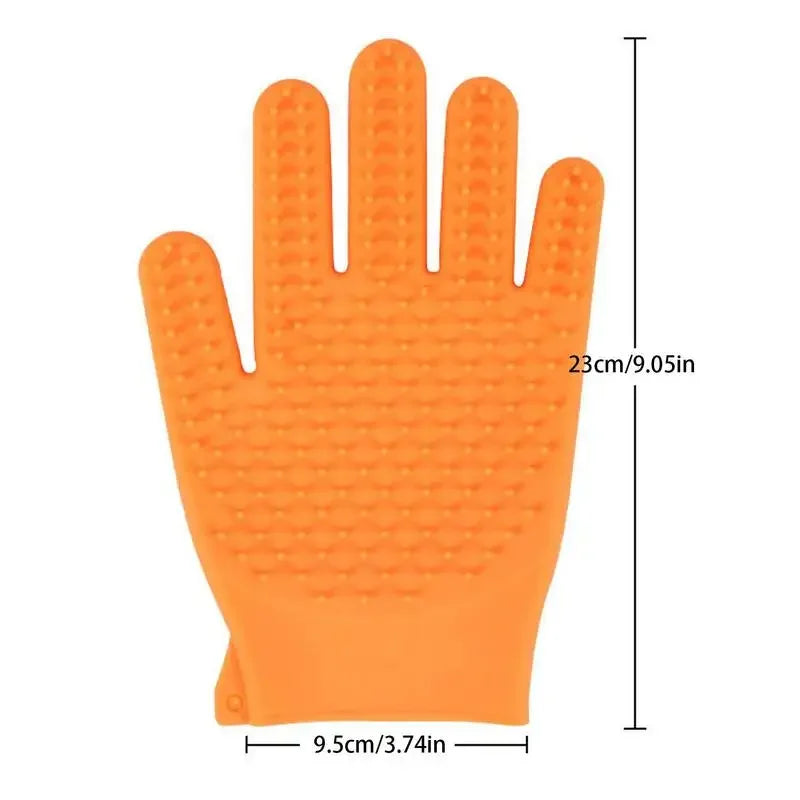 Silicone Pet Grooming Glove Double Sides Cat Dog Hair Remover Brush Comb Deshedding Bathing Washing Cleaning Supplies Comb