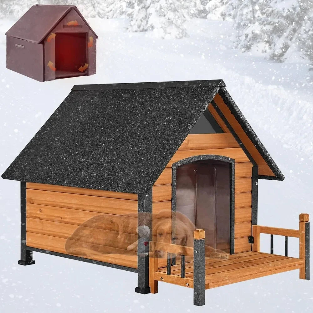 Dog House Outdoor, Insulated Dog Kennel