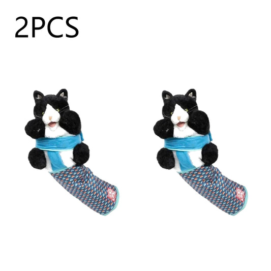 Plush Cat Hand Puppet Toy Set for Kids Indoor Play Storytelling Fun