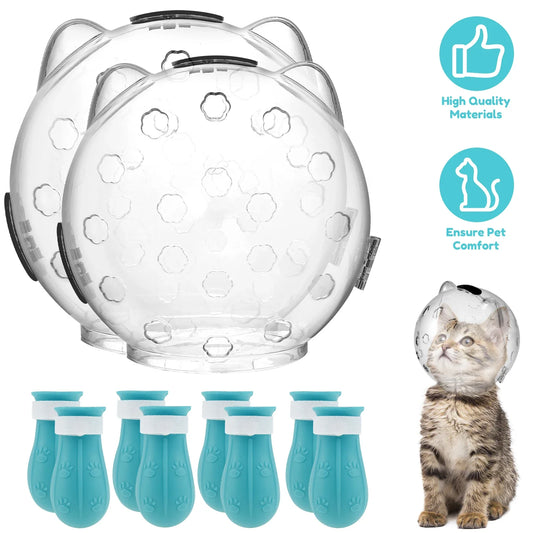 Cat Muzzle Breathable Transparent Anti-Bite Protective Space Hood