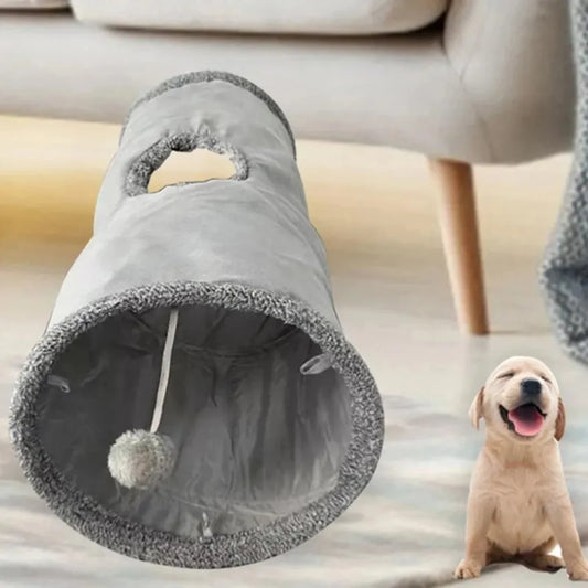 Collapsible Cat Tunnel Tube, Play Tent Cat Toy Indoor, Puppy Plush Ball  Exercising Hiding Training Pet Interactive Supplies