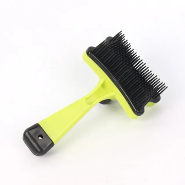 Plastic Push Brush for Cat and Dogs Pet Grooming Bath Brush Hair Remover