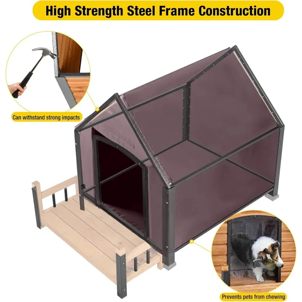 Dog House Outdoor, Insulated Dog Kennel