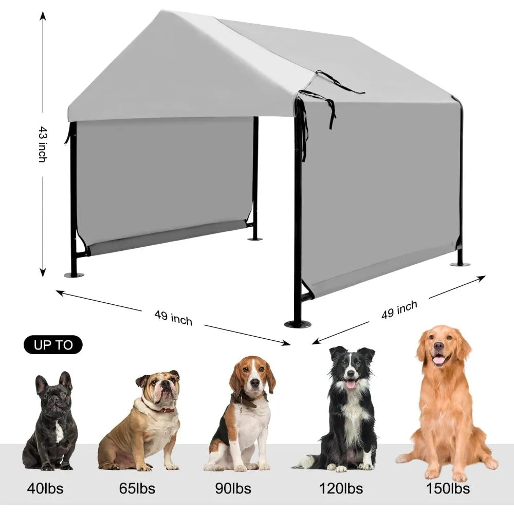 XLarge Outdoor Dog House 4x4 Waterproof Canopy Shelter for Large Dogs