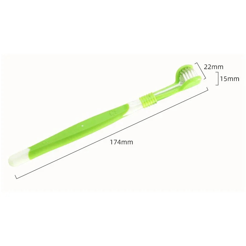 3-Sided Pet Toothbrush Dog Plastic Toothbrush Removing Bad Breath Tartar Cleaning Mouth Pet Dental Care