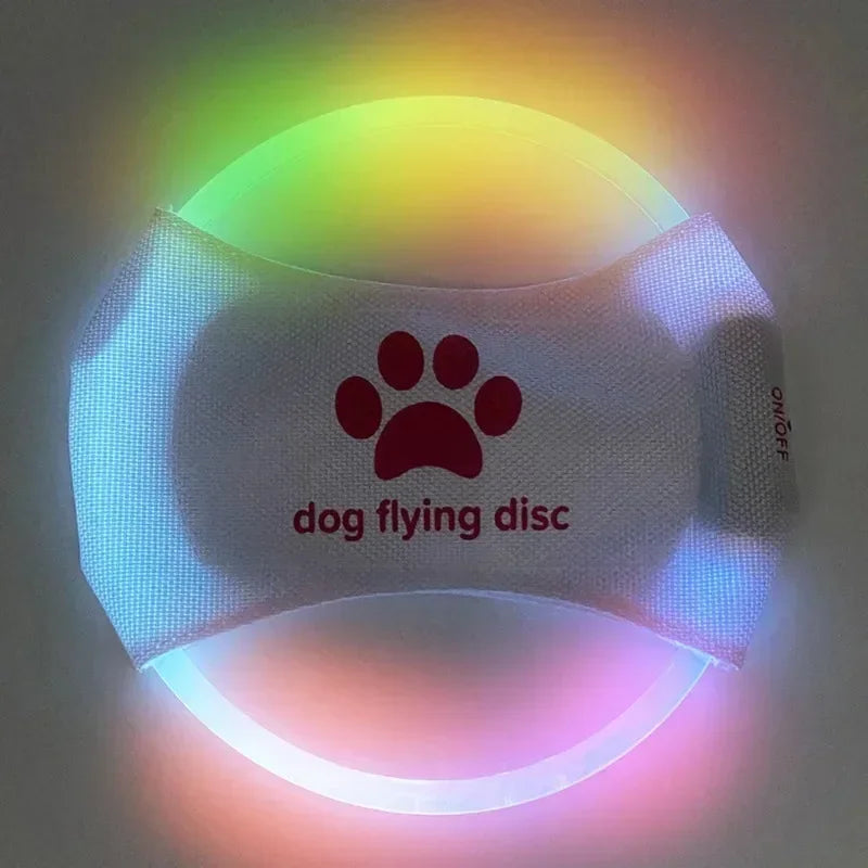 Dog Flying Discs 3 Modes Light Glowing LED luminous Training Interactive Toys